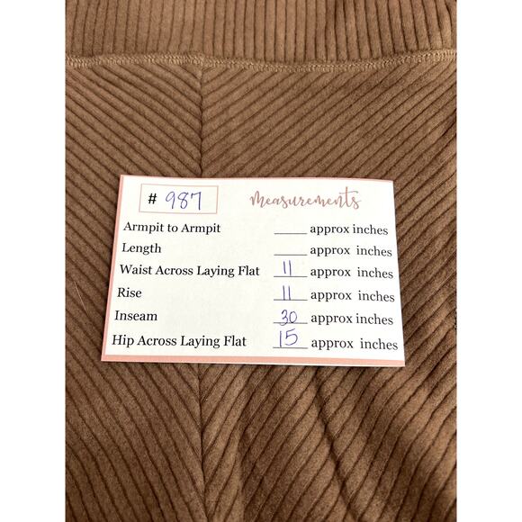 NWT Area Stars Brown Stretchy Soft Textured Bell Bottoms Leggings Pants Size XS - Picture 9 of 9